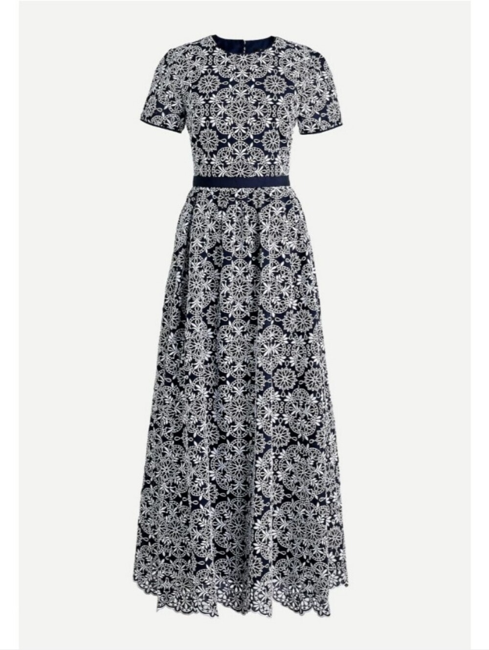 J.Crew Short-Sleeve Maxi Dress in Eyelet